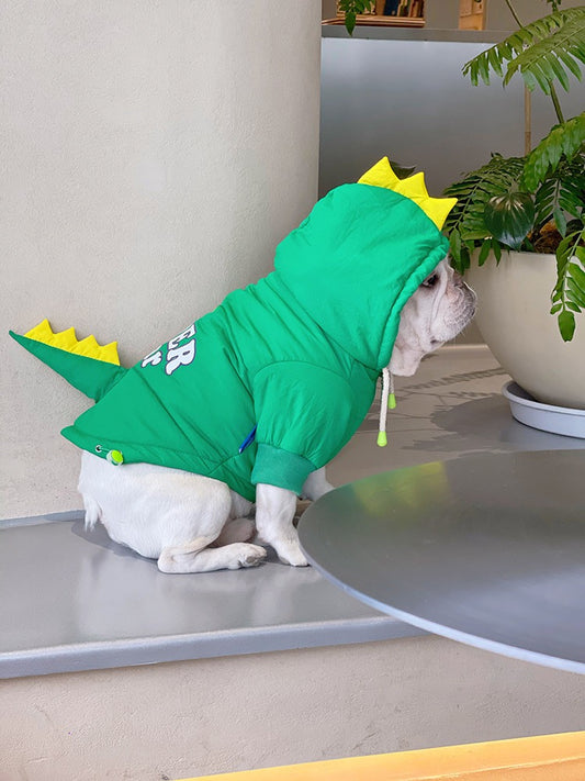 ドッグ冬用恐竜コート