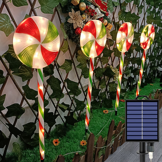 クリスマスぺろぺろキャンディーソーラーライトB