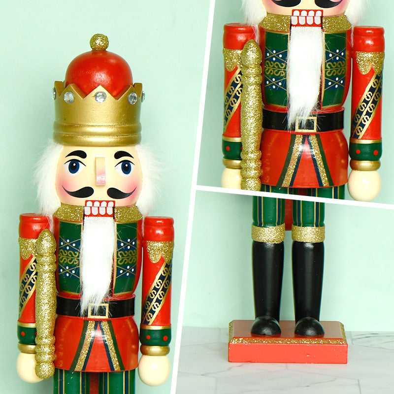 レッド服着る国王くるみ割り人形36cm