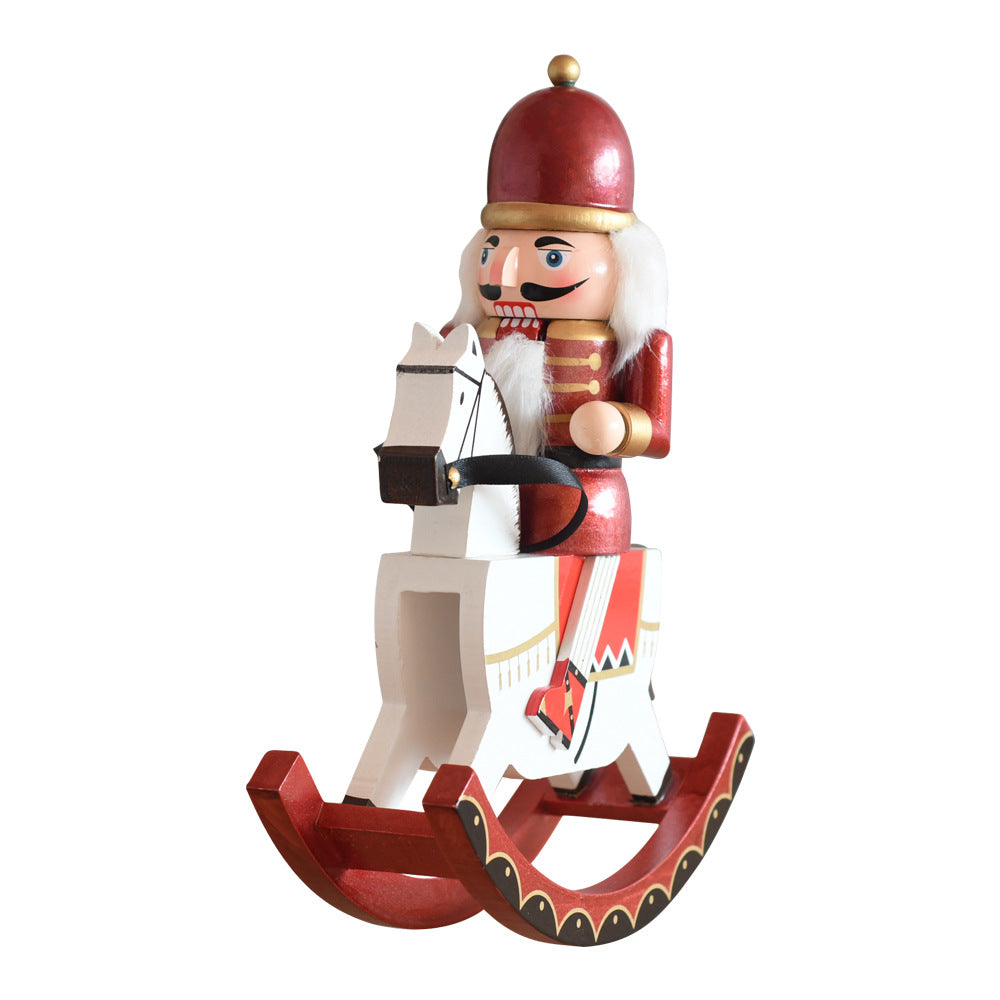 揺り木馬くるみ割り人形30cm（単品）